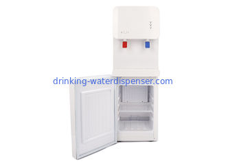 Wolnostojący dystrybutor wody w kolorze białym z lodówką o pojemności 16 litrów